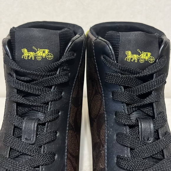 COACH TOP SNEAKER CLIP HIGH IN SIGNATURE CANVAS, SIZE 8.5 - Picture 2 of 5